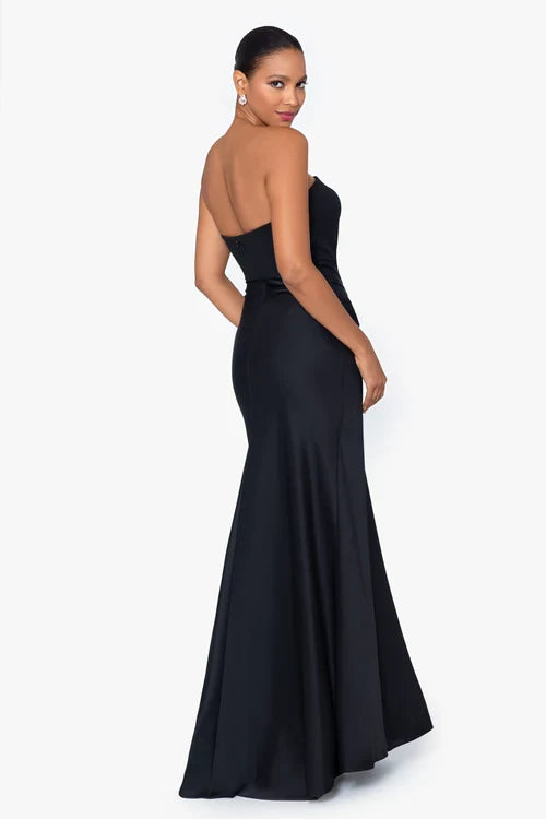 Betsy & Adam "Jess" Satin Strapless Dress A26567