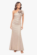 Betsy & Adam "Phoebe" One Shoulder Flower Dress A26726