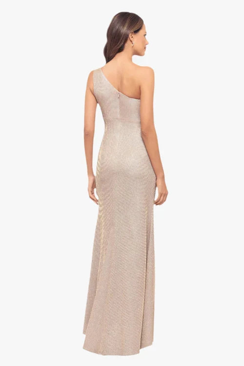 Betsy & Adam "Phoebe" One Shoulder Flower Dress A26726