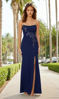 Betsy & Adam "Tara" Scuba Crepe Beaded Dress A27030