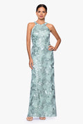 Betsy and Adam "Fabiana" Halter Neck Soutache and Sequin Dress A27023