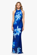 Betsy and Adam Long Halter Neck Dress A27897