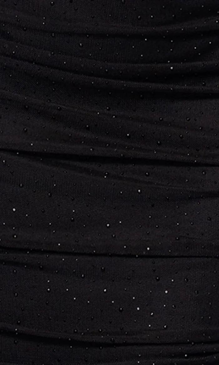 Betsy and Adam Strapless Mesh Skirt Dress A26893