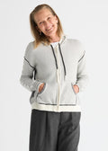 Zaket & Plover Birdseye Hoodie in Snow available at Barbara Katz