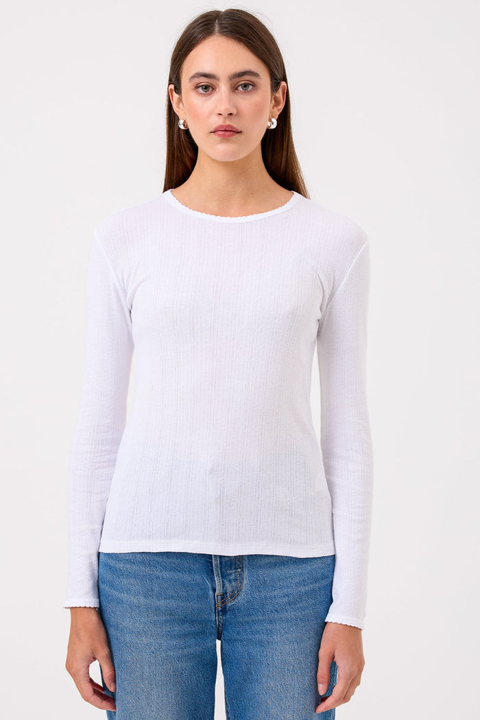 Goldie Blaire Pointelle Top available at Barbara Katz