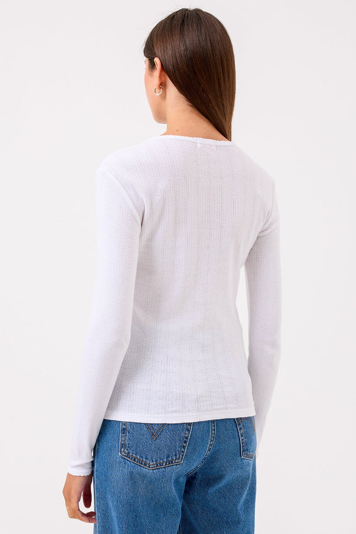 Goldie Blaire Pointelle Top available at Barbara Katz