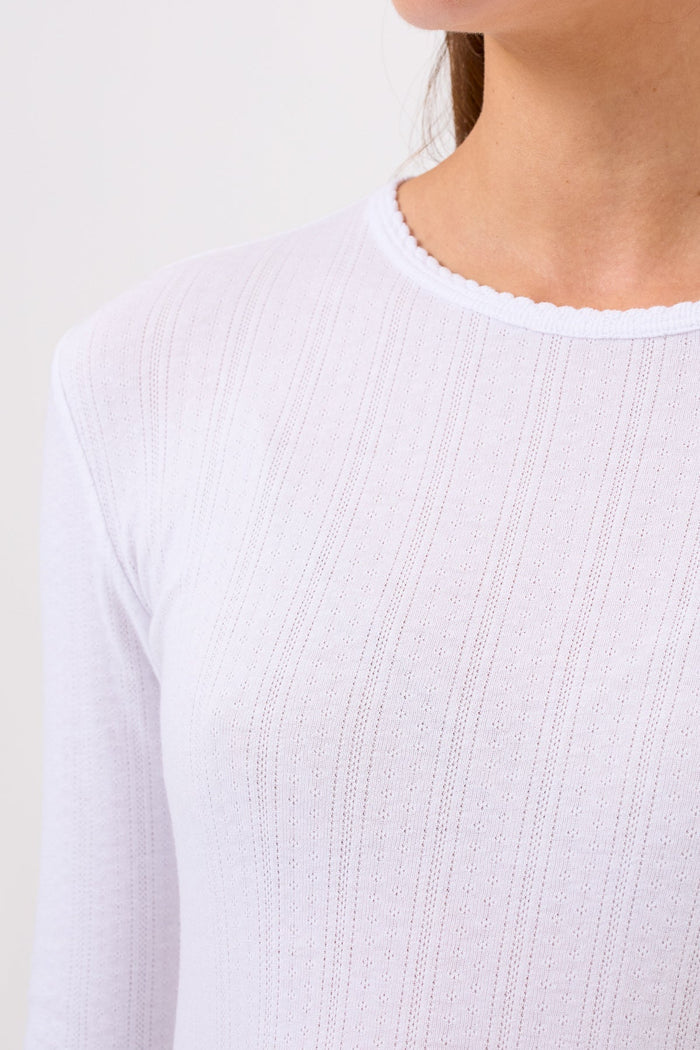 Goldie Blaire Pointelle Top available at Barbara Katz