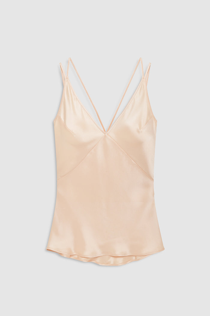 ANINE BING Blanca Top - Golden Beige - front view