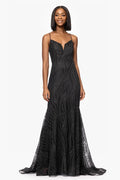 Blondie Nites "Ashlyn" Glitter Trumpet Dress 5491BN