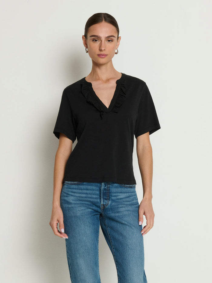 Nation LA Blondie Top in Jet Black available at Barbara Katz