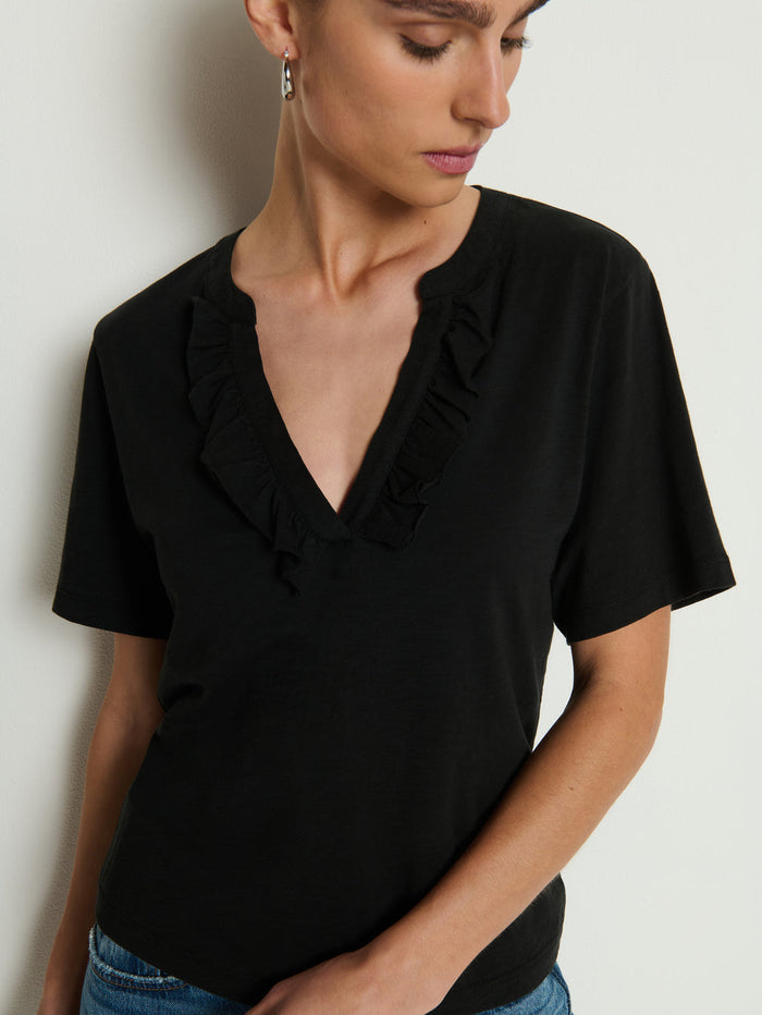 Nation LA Blondie Top in Jet Black available at Barbara Katz