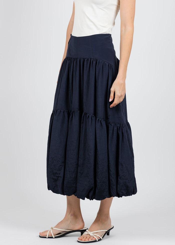 Cinq a Sept Blythe Skirt in Navy available at Barbara Katz