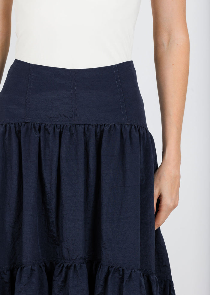 Cinq a Sept Blythe Skirt in Navy available at Barbara Katz