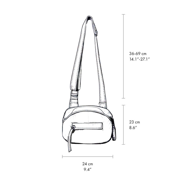 Daniella Lehavi Bonnie Crossbody Bag measurements