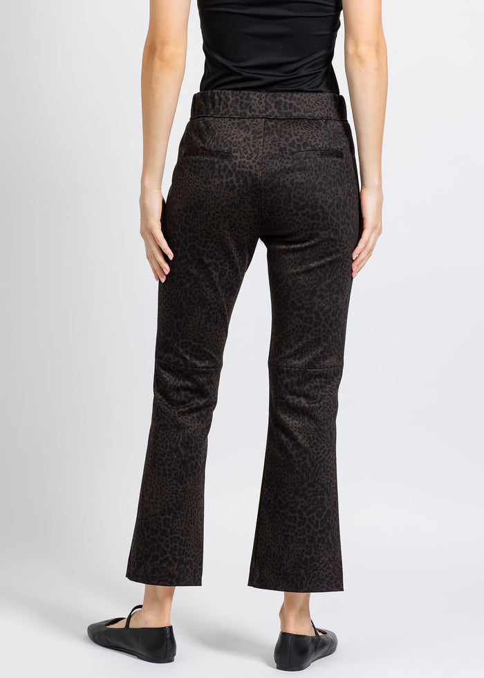 Elliott Lauren Bootcut Pull-On Pant in Chocolate available at Barbara Katz