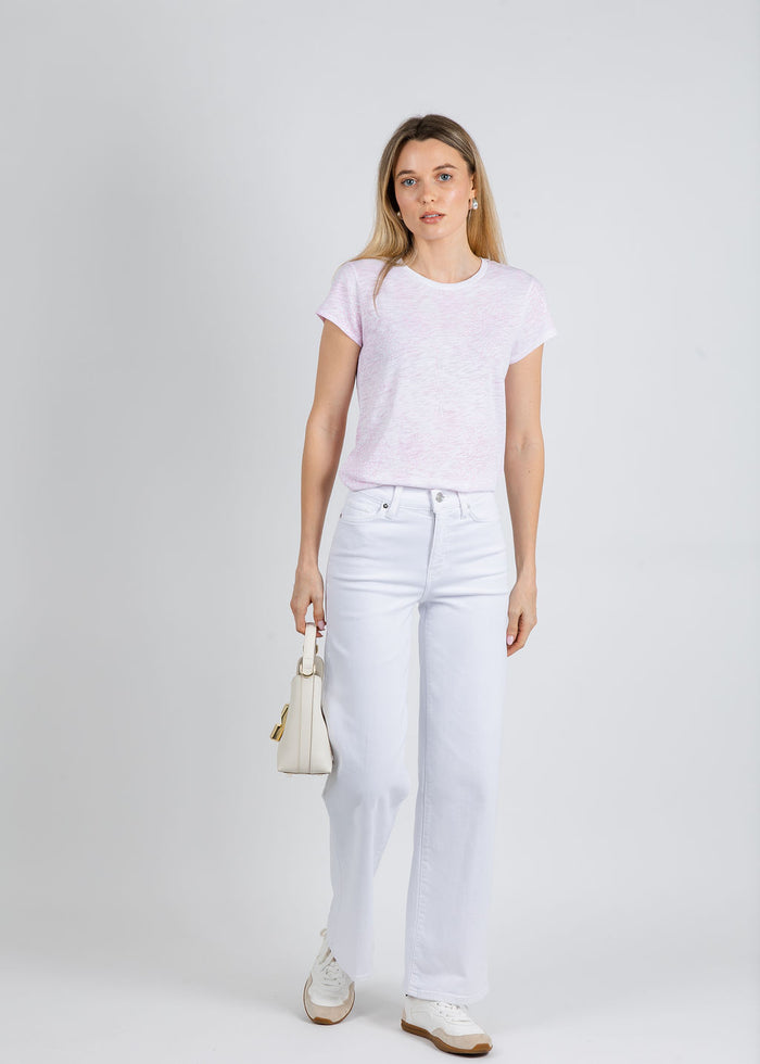 Goldie Botanical Ringer Tee in Rose available at Barbara Katz
