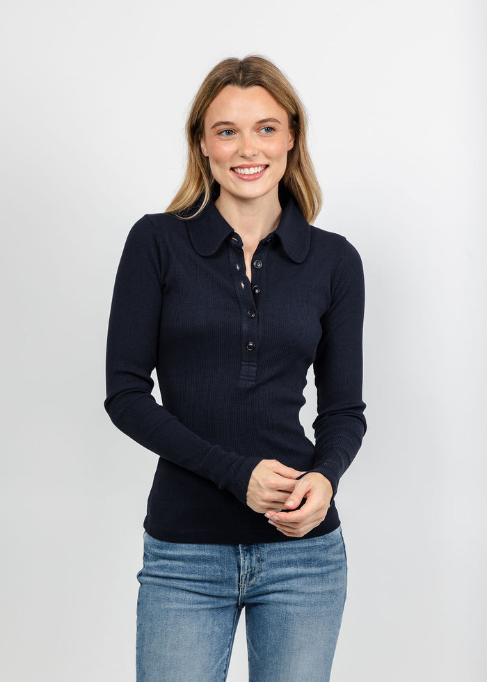 Citizens of Humanity Brea 60s Polo - Navy available at Barbara Katz