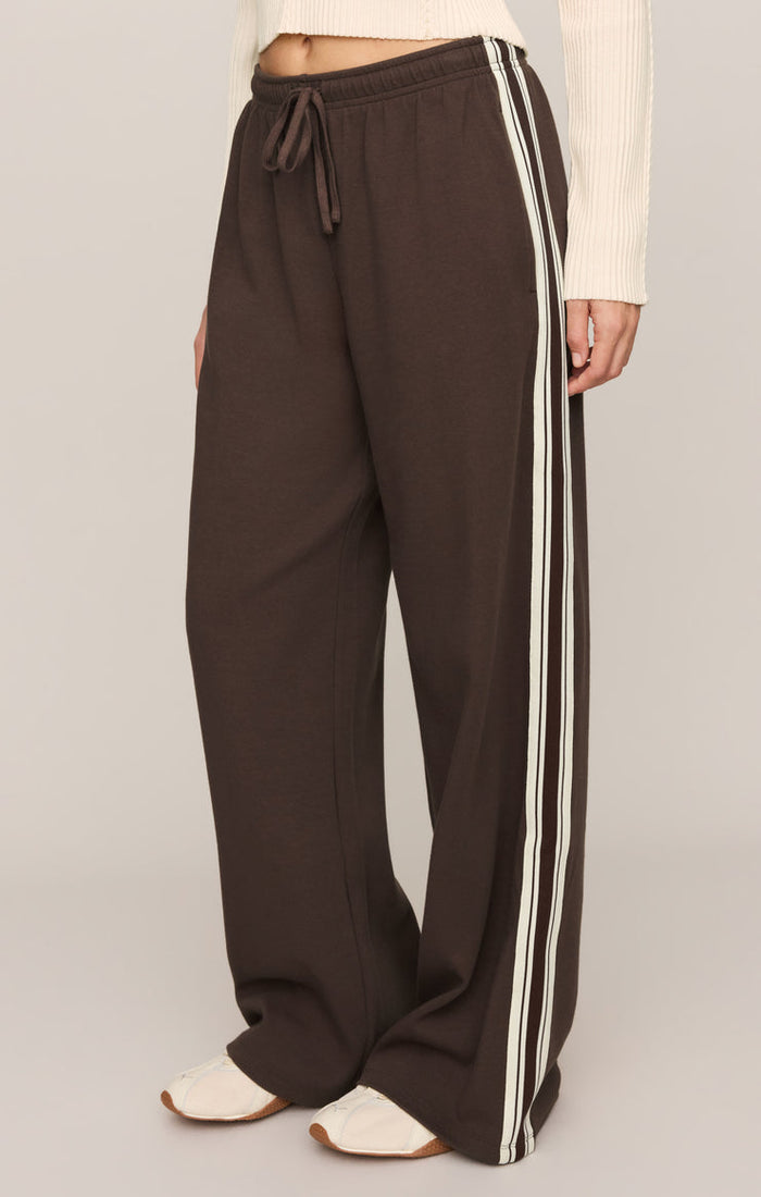 Z Supply Breakaway Track Pants in Dark Chocolate available at Barbara Katz