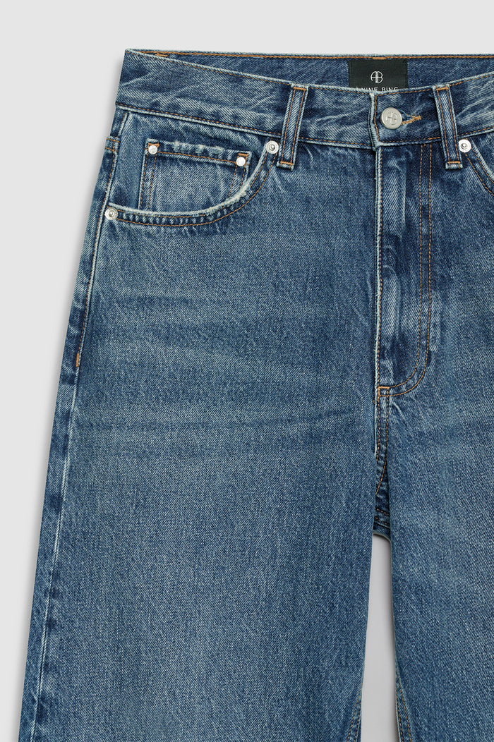 ANINE BING Brie Jean 33" - Cabana Blue - detail view