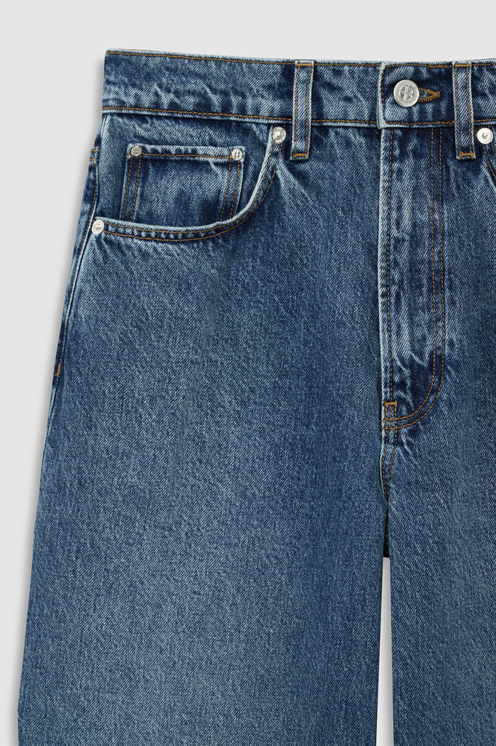 ANINE BING - Brie Jean 33" - Dark Indigo - detail view