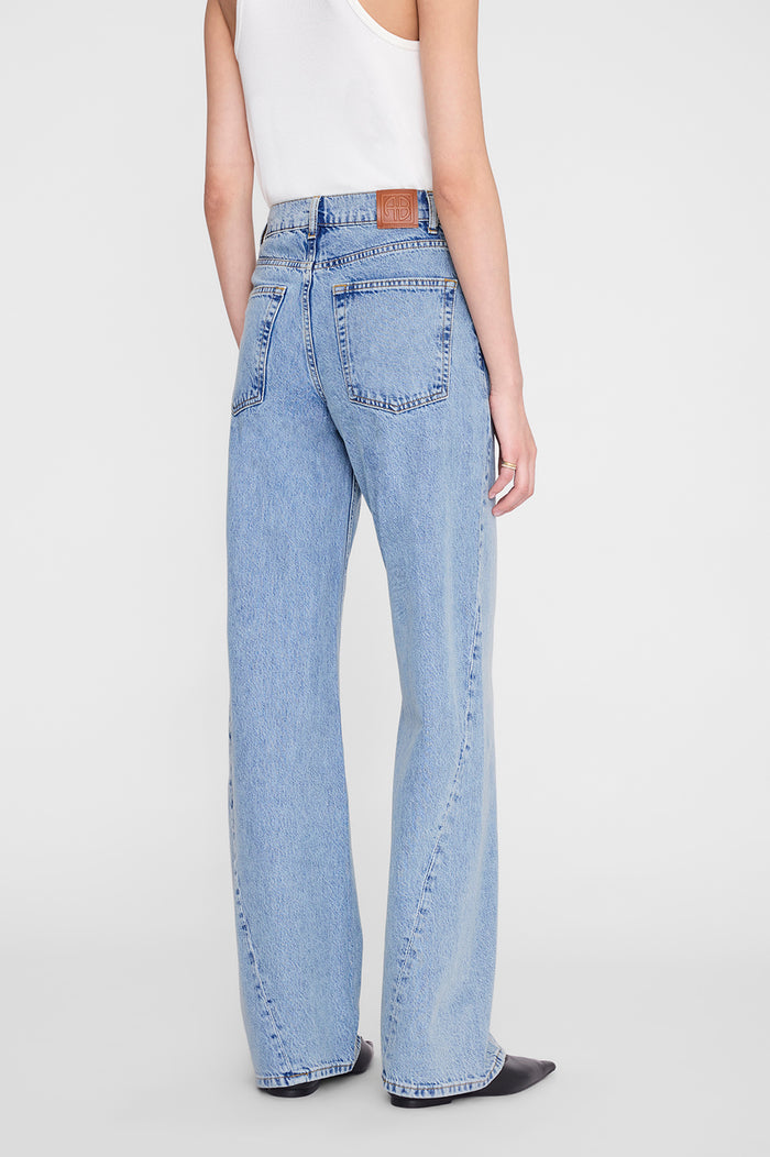 ANINE BING Brie Jean - Pale Azure - on model back detail