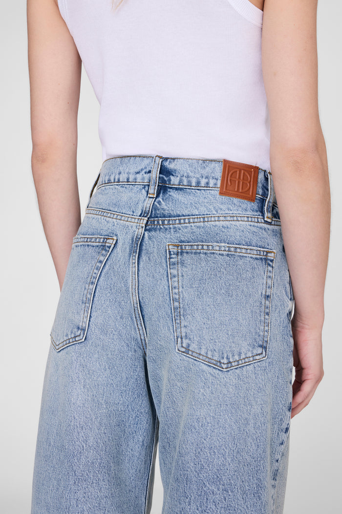 ANINE BING Brie Jean 33" - Reservoir Blue - on model back detail second image