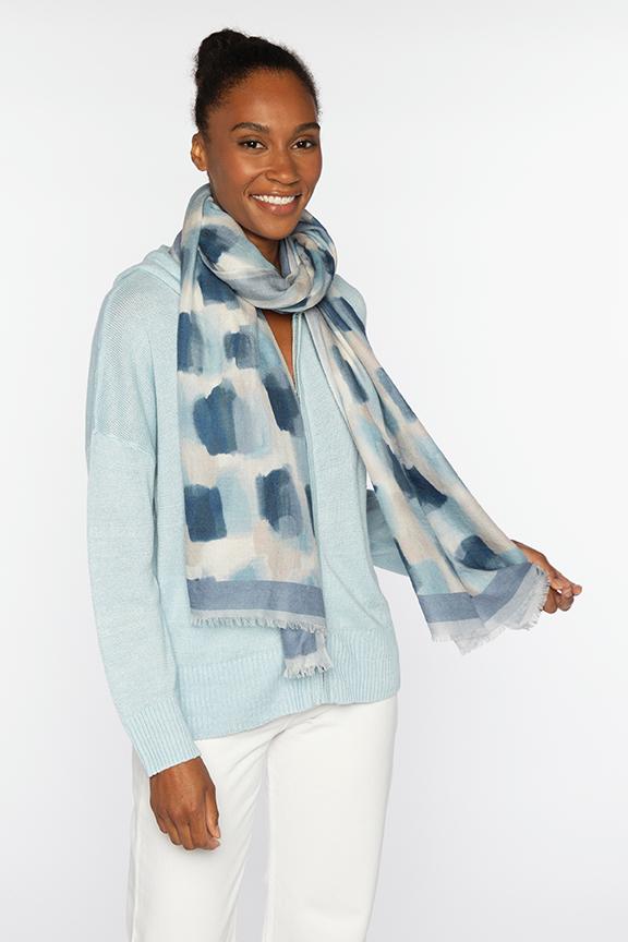 Kinross Brushstroke Print Scarf available at Barbara Katz