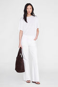 ANINE BING Cade Tee - White - on model front view