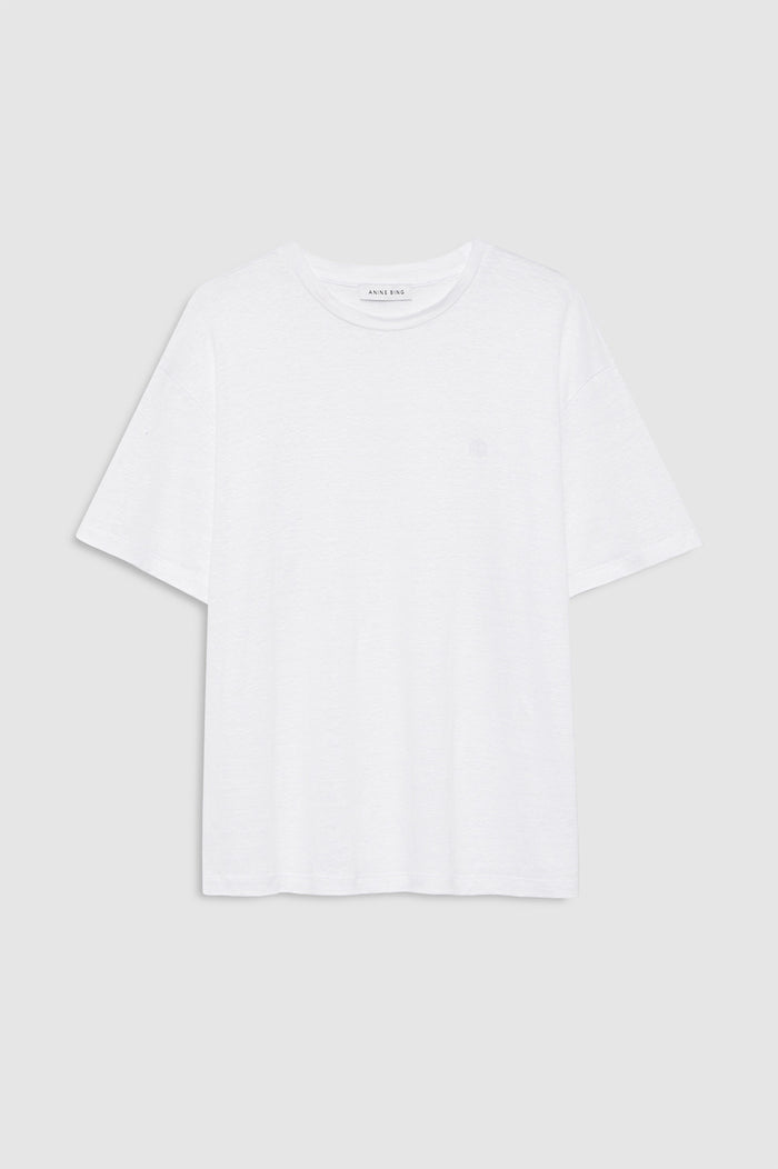 ANINE BING Cade Tee - White - front view