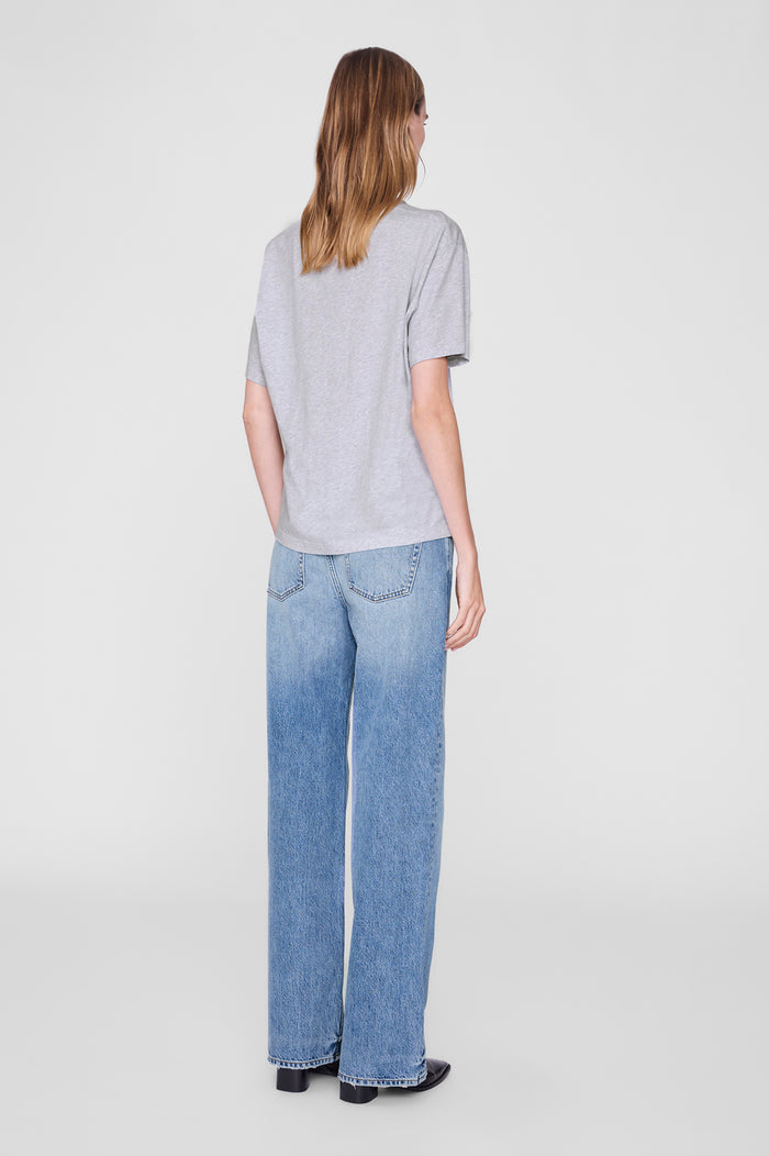 ANINE BING Cade Tee Collegiate - Grey - back view