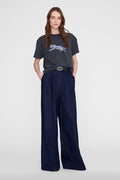ANINE BING Cade Tee Leopard - Washed Black - on model front