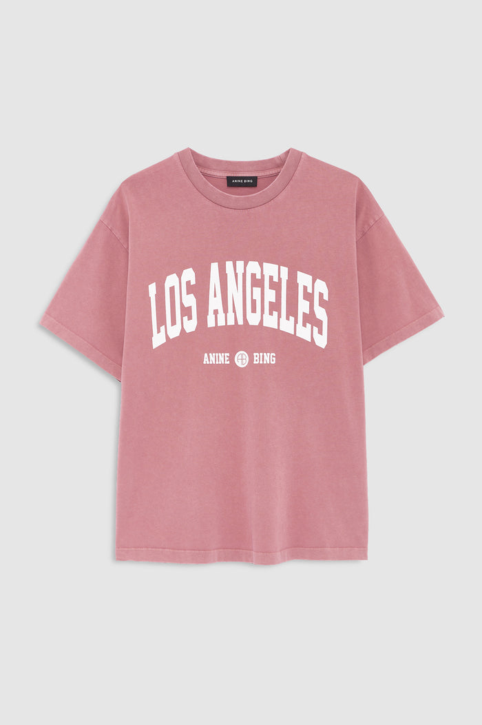 ANINE BING Cade Tee Los Angeles University - Earth Red - front view
