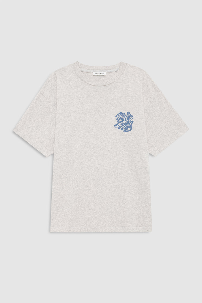 ANINE BING Cade Tee Wave - Heather Grey - front view