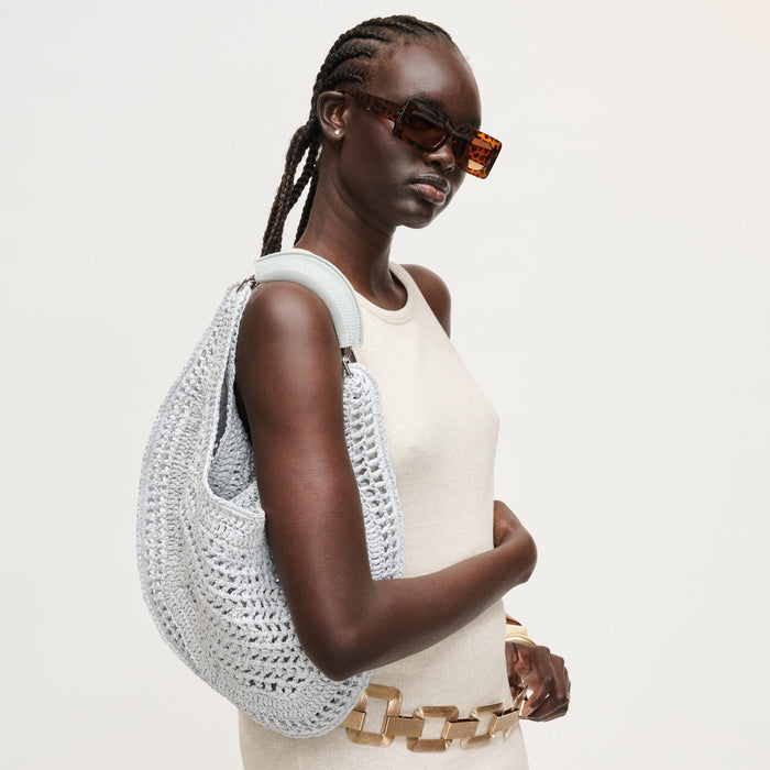 BK Handbags Camden Hobo Bag in Ice Blue available at Barbara Katz
