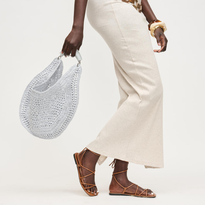 BK Handbags Camden Hobo Bag in Ice Blue available at Barbara Katz
