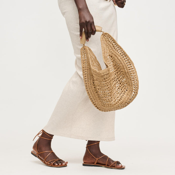 BK Handbags Camden Hobo Bag in Natural available at Barbara Katx