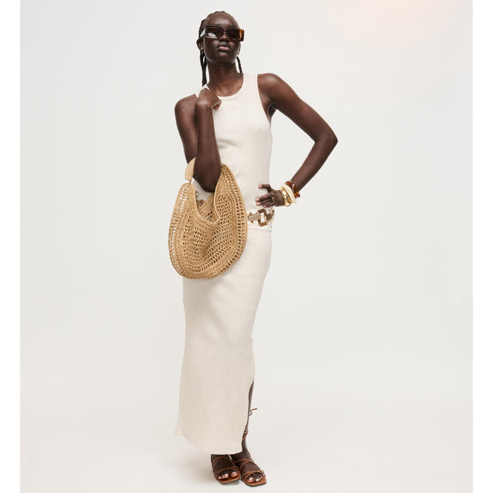 BK Handbags Camden Hobo Bag in Natural available at Barbara Katx