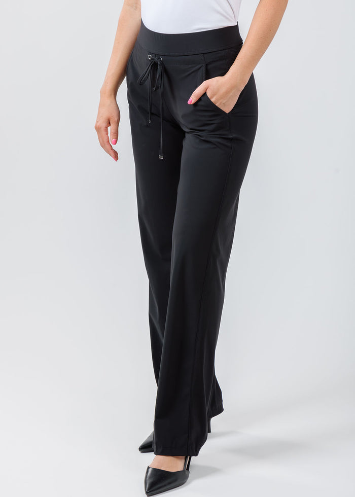 Raffaello Rossi Candice Straight Pants in Black available at Barbara Katz