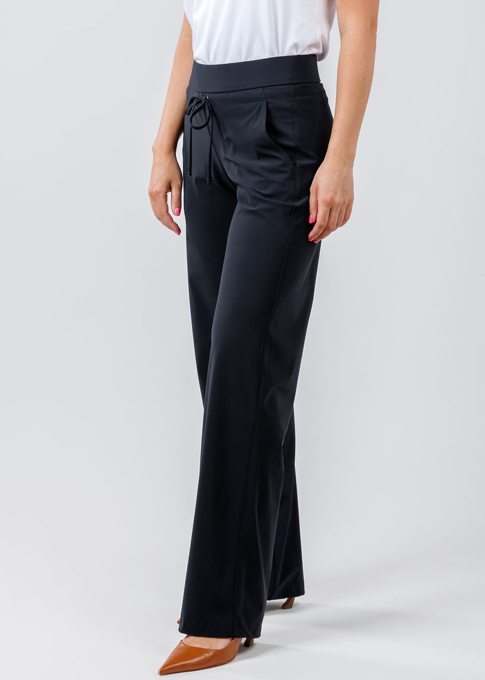 Raffaello Rossi Candice Straight Pants - Navy available at Barbara Katz