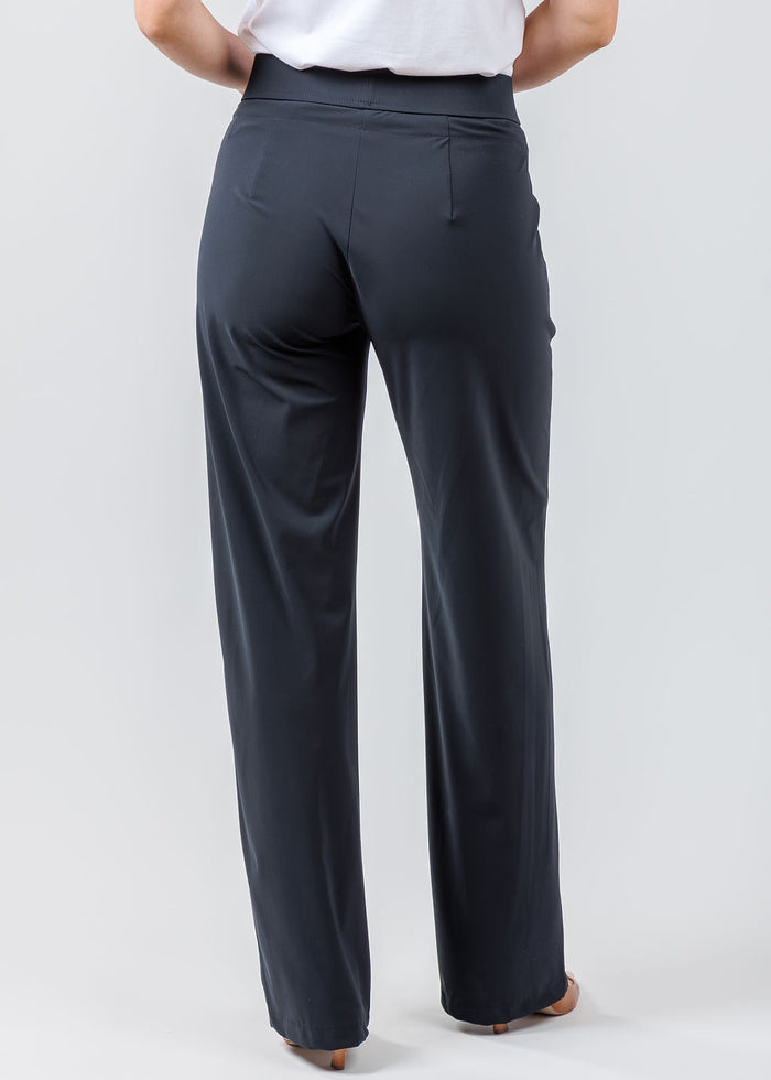 Raffaello Rossi Candice Straight Pants - Navy available at Barbara Katz