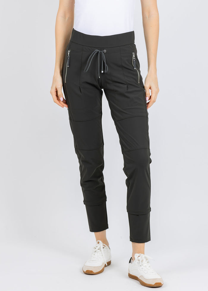 Raffaello Rossi Candy Pants in Dark Olive available at Barbara Katz