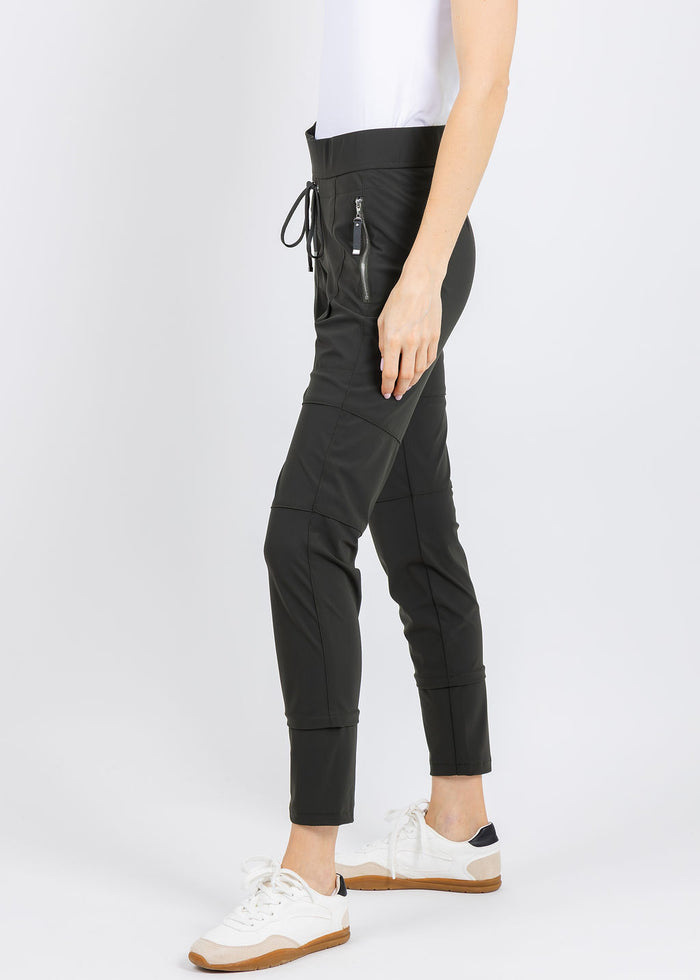 Raffaello Rossi Candy Pants in Dark Olive available at Barbara Katz