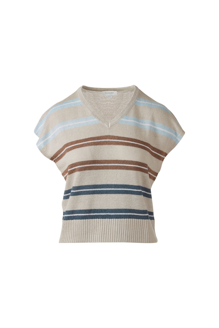 Kinross Cap Sleeve Vee Top available at Barbara Katz