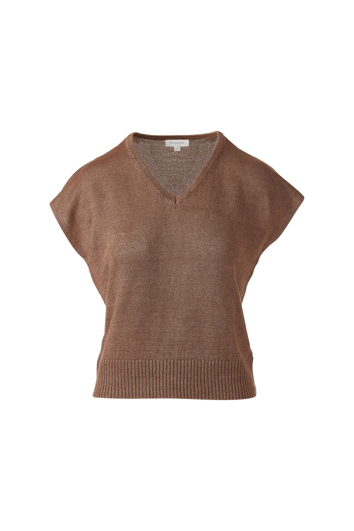 Kinross Cap Sleeve Vee Top available at Barbara Katz