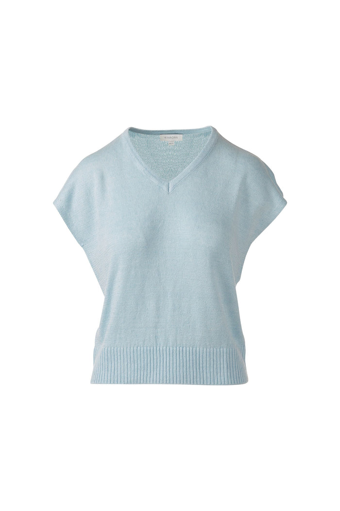 Kinross Cap Sleeve Vee Top available at Barbara Katz