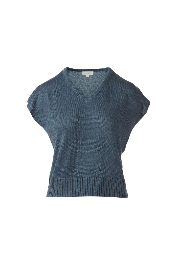 Kinross Cap Sleeve Vee Top available at Barbara Katz