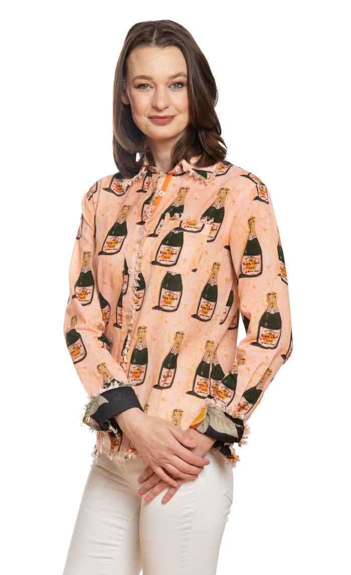 Dizzy-Lizzie Cape Cod Top in Champagne Print available at Barbara Katz