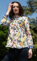 Dizzy-Lizzie Cape Cod Top - Flowers and Creatures available at Barbara Katz