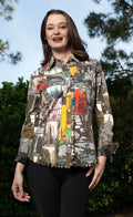 Dizzy-Lizzie Cape Cod Top - Metro Print available at Barbara Katz
