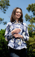 Dizzy-Lizzie Cape Cod Tunic - Blue Medallions available at Barbara Katz